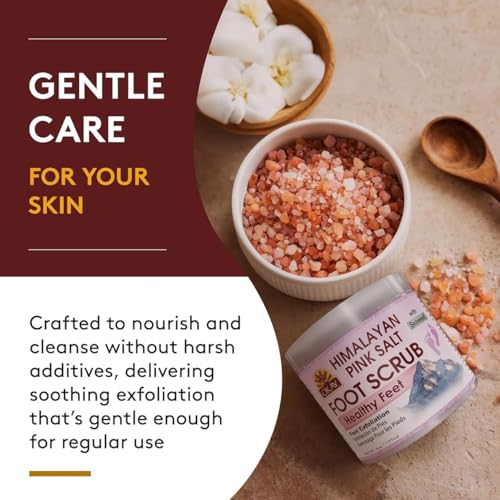 OKAY Himalayan Pink Salt Foot Scrub - Natural Body Exfoliator - 6 oz