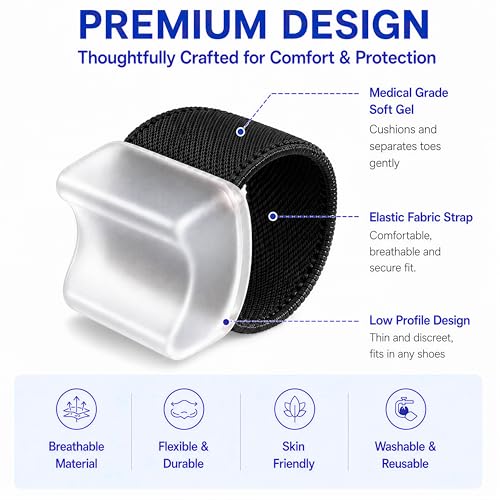 Bunion Corrector Big Toe Spacer - Gel Separator for Pain Relief