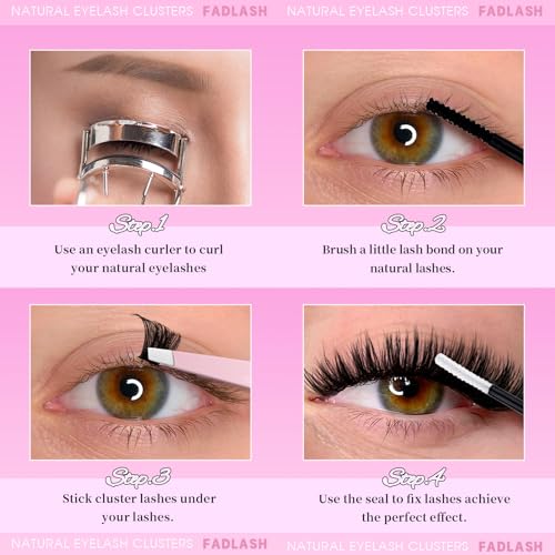 120D Fluffy Eyelash Clusters D Curl DIY Lashes 10-18mm