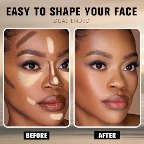 Contour & Highlighter Stick Duo - 2in1 Face Sculpting Bronzer