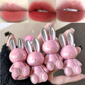 3-Color Matte Liquid Lipstick Set with Rabbit Keychain