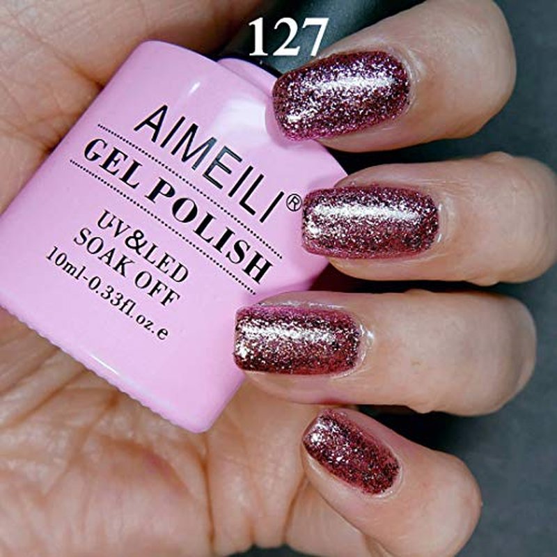 AIMEILI Vegan Glitter Gel Nail Polish - HEMA Free, 10ml