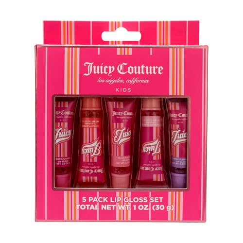 Juicy Couture Lip Gloss Set – 5 Shades for Tweens & Teens