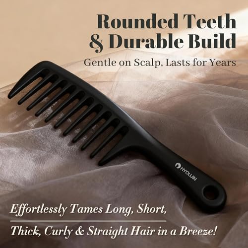 Wide Tooth Comb for Curly & Thick Hair Detangler