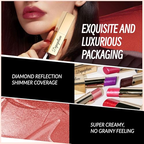 Depuplum Orange Red Shimmer Lip Balm - Moisture Tinted Gloss
