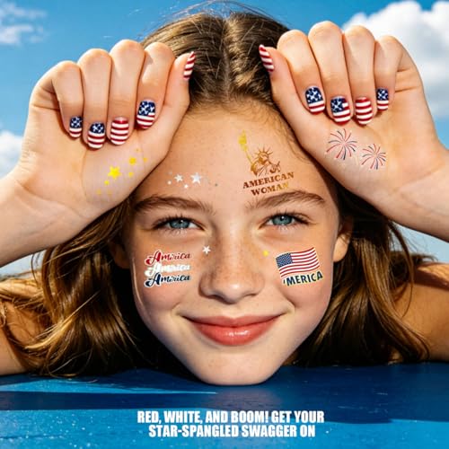 4th of July Temporary Tattoos for Women | 34 Patriotic Designs