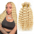 613 Blonde Deep Wave Hair Bundles - Unprocessed Virgin Remy 300g
