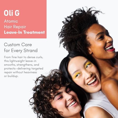 Oli G Atomic Hair Repair Leave-In Treatment 2oz - Anti-Frizz, Strengthening & Moisturizing for All Hair Types