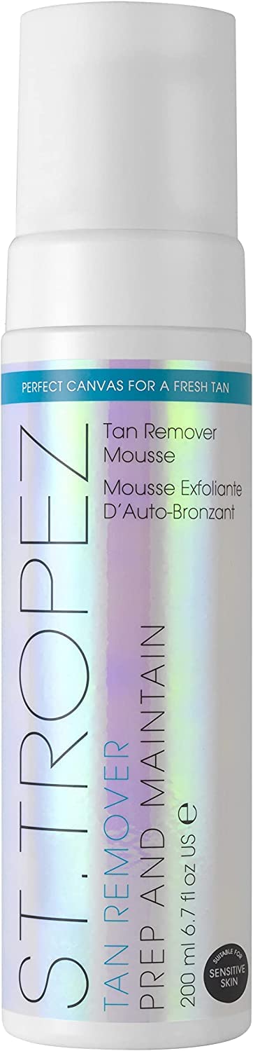 St.Tropez Tan Remover Mousse & Primer, 2-in-1 Prep and Maintain, Detox and Prime Skin, Sensitive Skin, Vegan, Natural & Cruelty Free, 6.7 Fl Oz