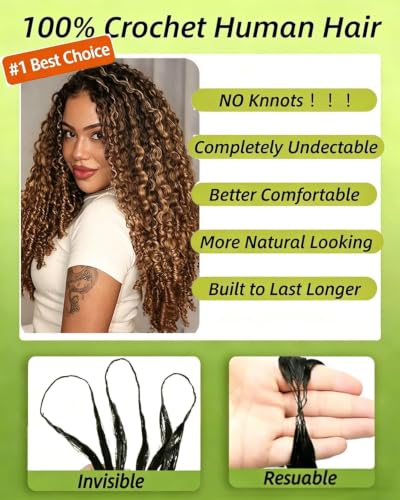 16 Inch Burmese Curly Crochet Hair Extensions for Black Women