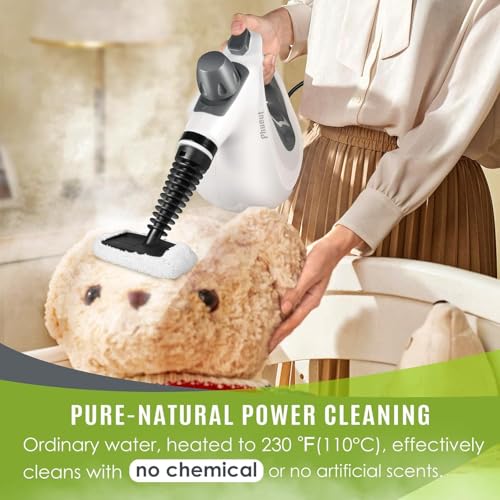Phueut Pressurized Handheld Steam Cleaner with 12 Accessories