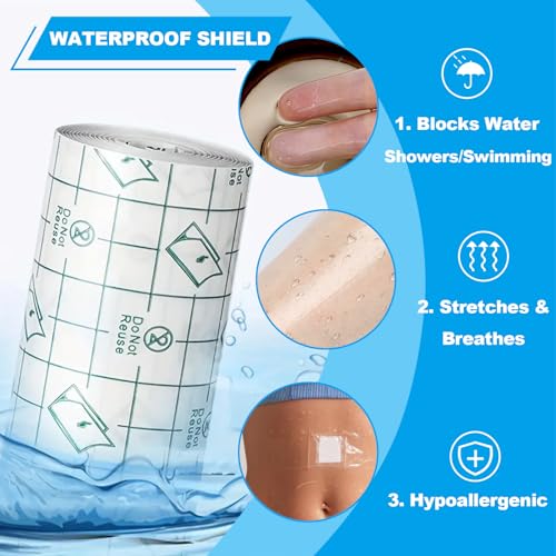 Emalla 3 Rolls Tattoo Aftercare Bandage - Waterproof Second Skin