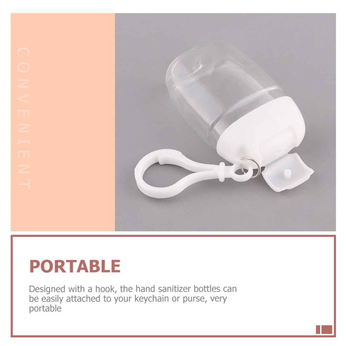 36 Pcs Flip Cap Bottle with Hook Refillable Travel Bottles Multi-function Empty Bottles Empty Hand Bottles Practical Small Bottles Leakproof Travel Bottles Keychain Hand Dispenser