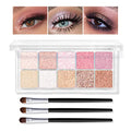 KYDA 10 Colors Glitter Eyeshadow Palette - Shimmer & Matte