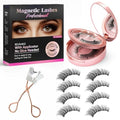 Magnetic Eyelashes with Easy Applicator, Natural Looking Magnetic Lashes for Daily & Special Events, Reusable False Eyelashes with Tool, Magnetic Eyelashes Natural Look That Lasts All Day
