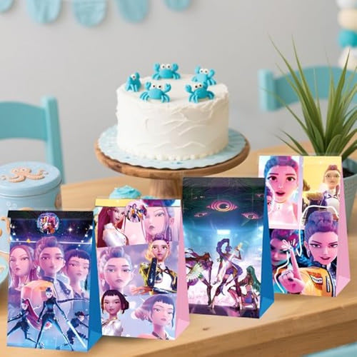 12pc Cartoon Birthday Gift Bags & Party Favors