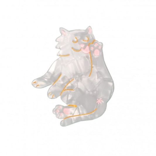 White Cat Claw Clips,Cellulose Acetate Hair Clips,Big Claw Clips for Women