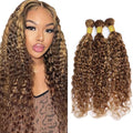 Honey Blonde Water Wave Human Hair Bundles - 300g P427 22-26 Inch