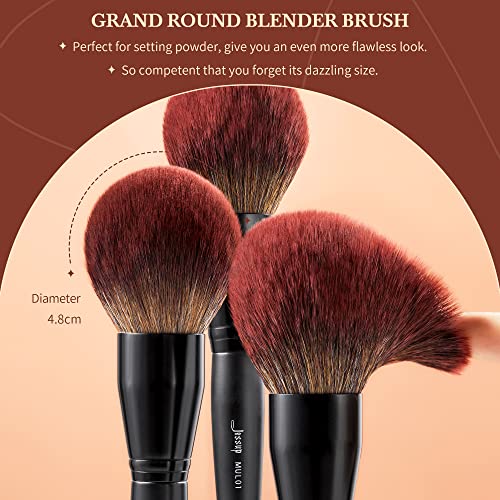 Jessup 21Pc Makeup Brush Set - Premium Synthetic Vegan Brushes