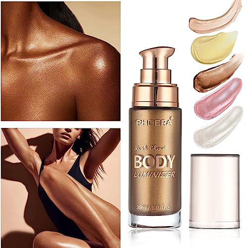 Lezero Body Shimmer Oil - Bronze Glow Luminizer, 1oz