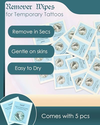 Halloween Skeleton Half Face Temporary Tattoos Kit with Remover