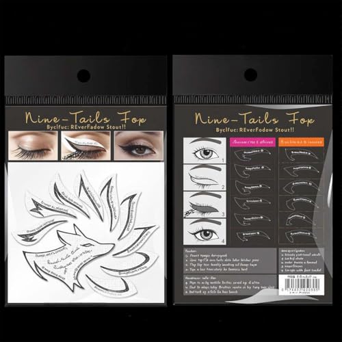 12 Pairs Eyeliner Stencil & Eyeshadow Template Stickers