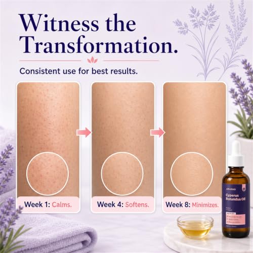 Cyperus Rotundus Hair Removal Oil for Face & Body, 2.02 oz