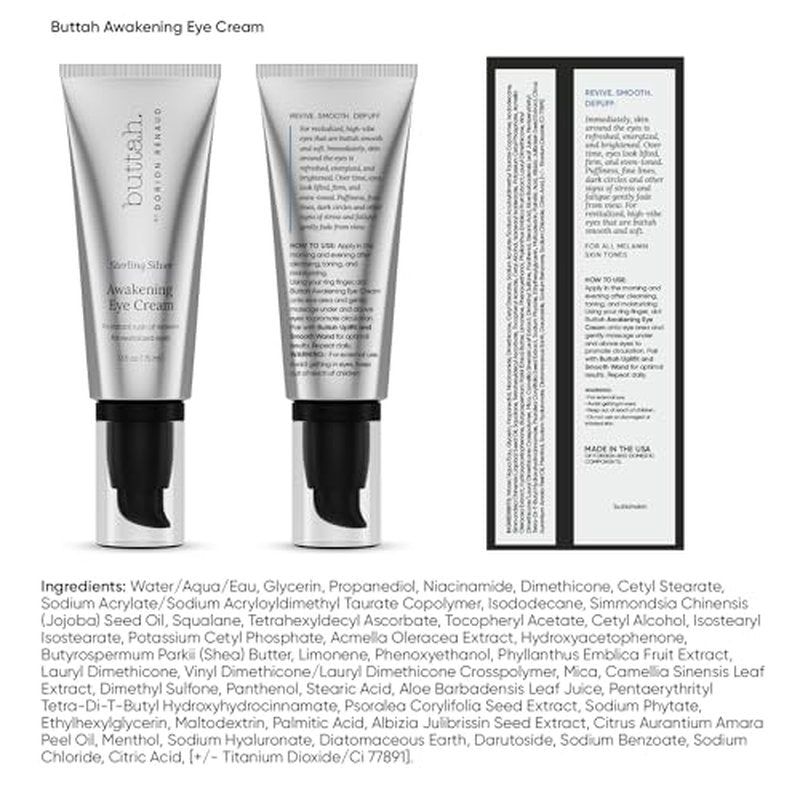 Buttah Skin Sterling Silver Radiance Kit - Retinol Oil & Eye Cream