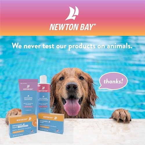 Newton Bay Swimmers Soap | All Natural Body and Face Wash Soap Bar | Gently Washes Away Chlorine After Swimming | Revitalizes Sensitive Skin | 5-Pack of 4 Ounce Soap Bars