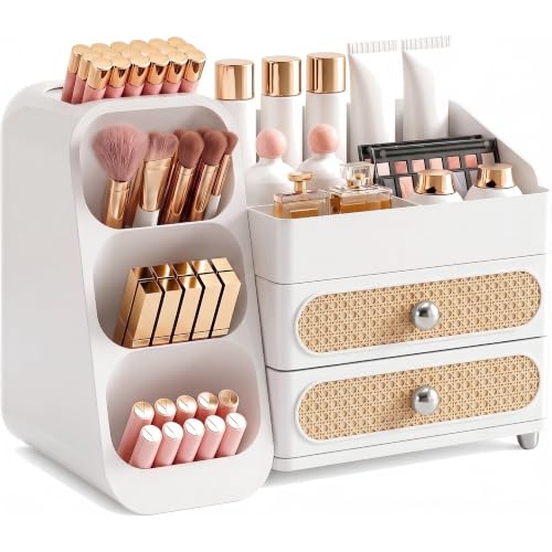 Booklov Makeup Organizer with Drawers, Large Capacity Cosmetic Storage