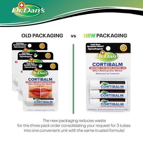 Dr. Dan's CortiBalm Hydrocortisone Lip Balm 3-Pack