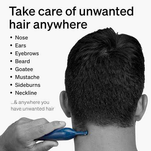 Schick Hair Trimmer, 3-in-1 Trimmer for Nose, Ear & Eyebrows, Painless Hair Removal, Cordless, Quick-Change Attachments, Waterproof, Expert Finish, Unisex Grooming