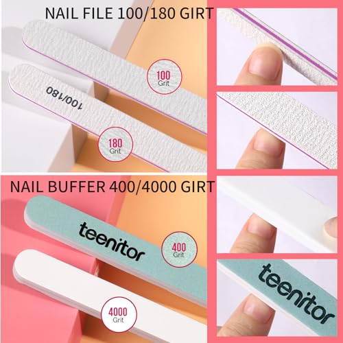 Teenitor Clear Coffin Nail Tips 600 Pcs Acrylic Nails Kit