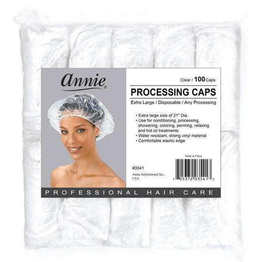 "ANNIE" Extra Large Processing Caps Clear 100 Caps (1 pack)