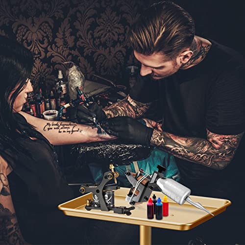 Adjustable Salon Rolling Tray Cart with Wheels - Gold