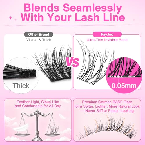 Wispy Lash Clusters DIY Extensions Kit 8-16mm C-Curl