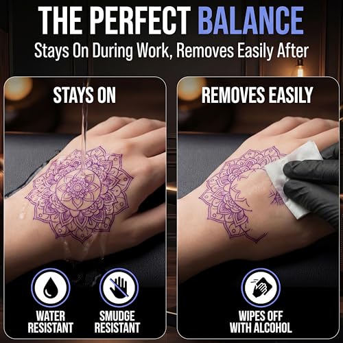 Tattoo Skin Markers Bold Tip Purple 5-Pack
