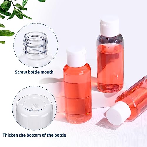 Maxdot 300 Pcs 1.7 Oz/ 50 ml Empty Hand Sanitizer Bottles Plastic Refillable Bottles with Flip Cap Mini Portable Reusable Travel Containers for Shampoo Cosmetic Body Soap