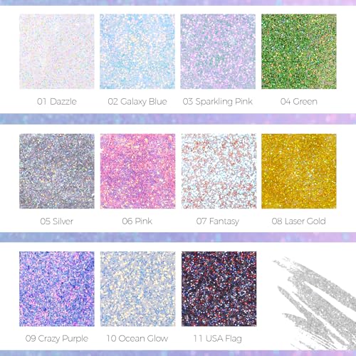 DAGEDA Roll-On Body Glitter Gel - Holographic Shimmer Makeup