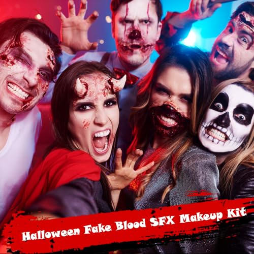 Fake Blood Makeup Kit 3PC - Halloween SFX Cosplay Costume