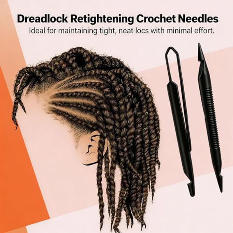 4-Piece Interlocking Loc Tool Set for Dreadlocks & Microlocs