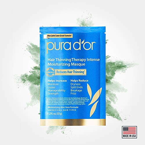 PURA D'OR Biotin Hair Masque for Thinning Hair - Deep Hydrating Treatment, 8-Pack (9.6oz) - Men & Women