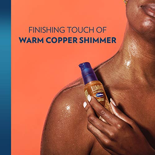 Vaseline Radiant X Deep Nourishment Body Cream 100% Pure Shea Butter, Coconut Oil, Vitamin C, & Peptides 10 oz & Illuminate Me Shimmering Body Oil Created for Melanin Rich Skin, Illuminates Skin