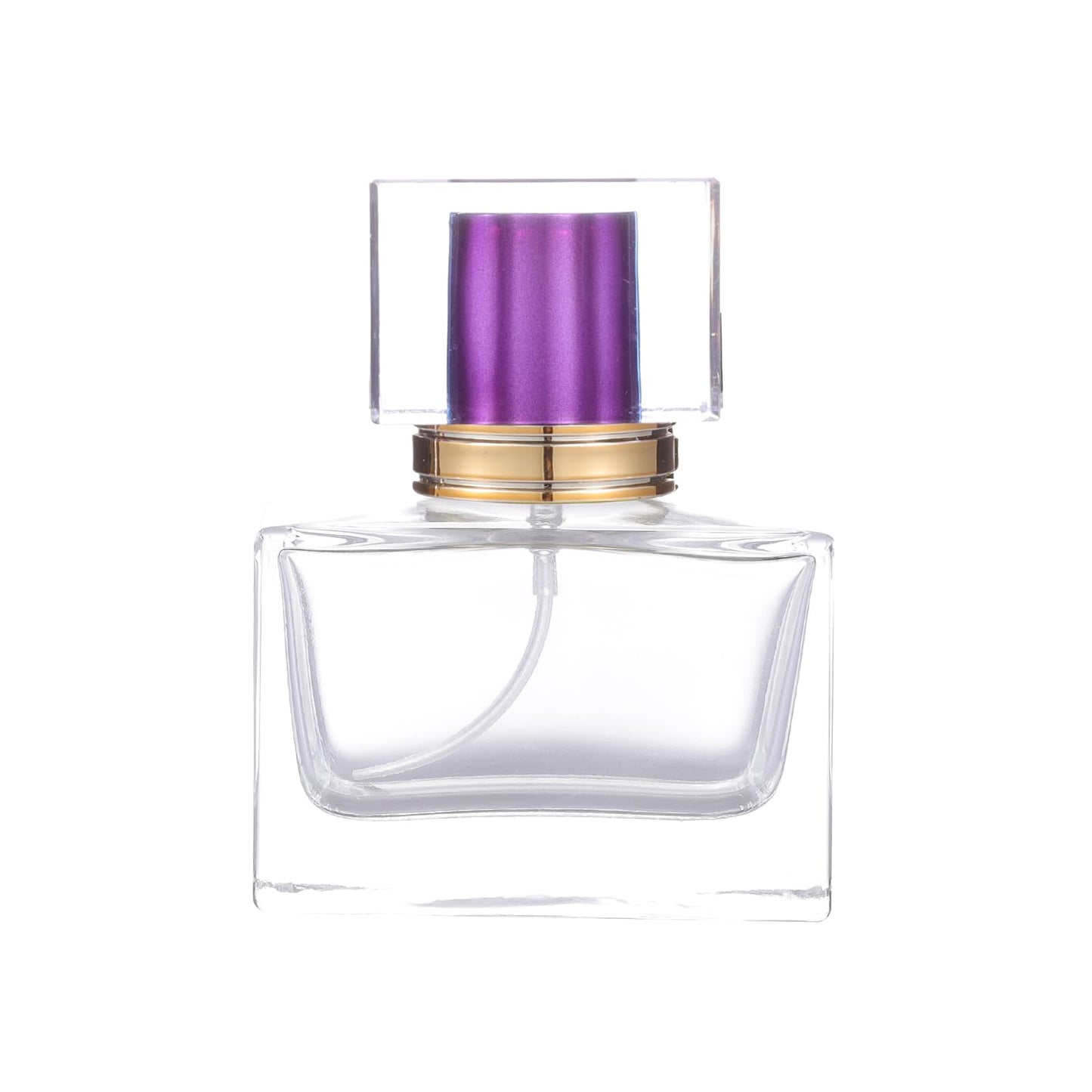 YWG Stone 30ml 1.02oz Refillable Perfume Atomizer Large Perfume Bottle for Essential Oils Perfumes Empty Clear Glass Mist Spray Bottle for Traveling Outgoing 6 Pack