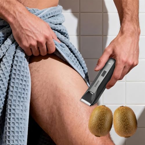 DERMAWAVE Manscape 3-in-1 Electric Groin & Body Hair Beard Trimmer for Men, Waterproof Foil Shaver, Ear & Nose Hair Trimmer, Ball Shaver, USB-C Rechargeable Personal Grooming Kit