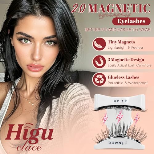 Magnetic Eyelashes with Applicator - No Glue, Natural Look