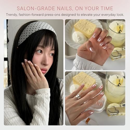 Celebritips Nail Art Press-Ons | Short Almond Nails, Reusable 16