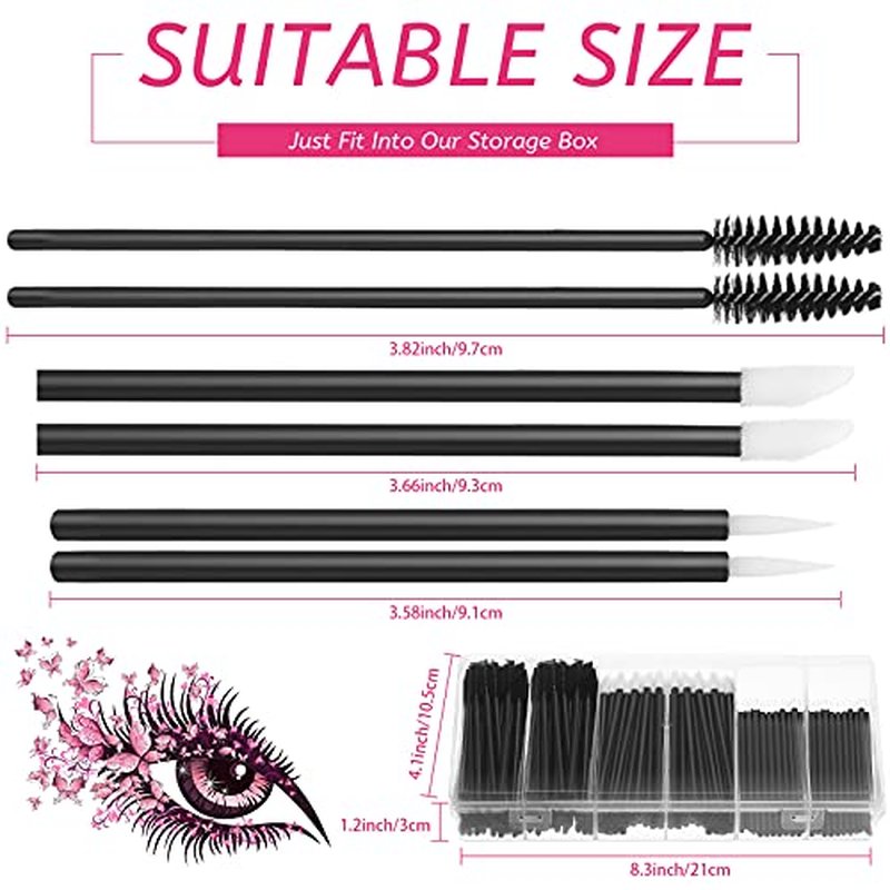 263 Piece Disposable Makeup Applicators Kit with Organizer Box
