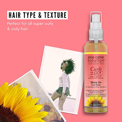 Jane Carter Solution Shine On Curl Elixir - 6oz Moisturizing Serum