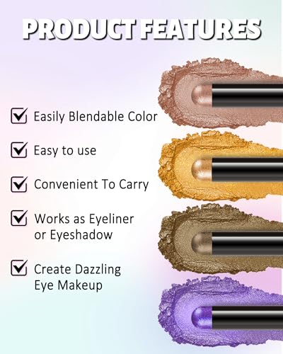 Gold Shimmer Eyeshadow Stick - Waterproof, Creamy Blendable